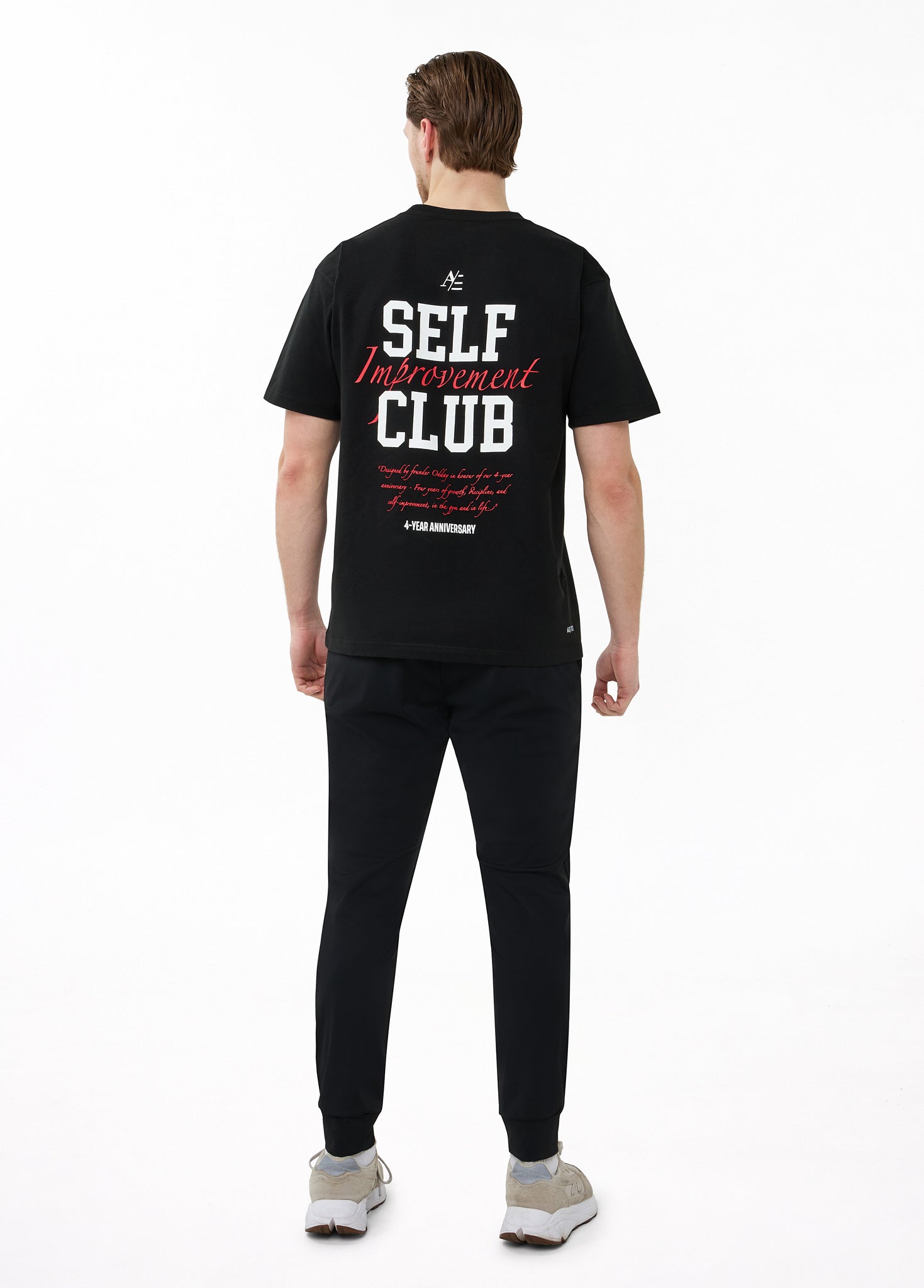 Oversized T Shirt Black Red 4 Year Anniversary