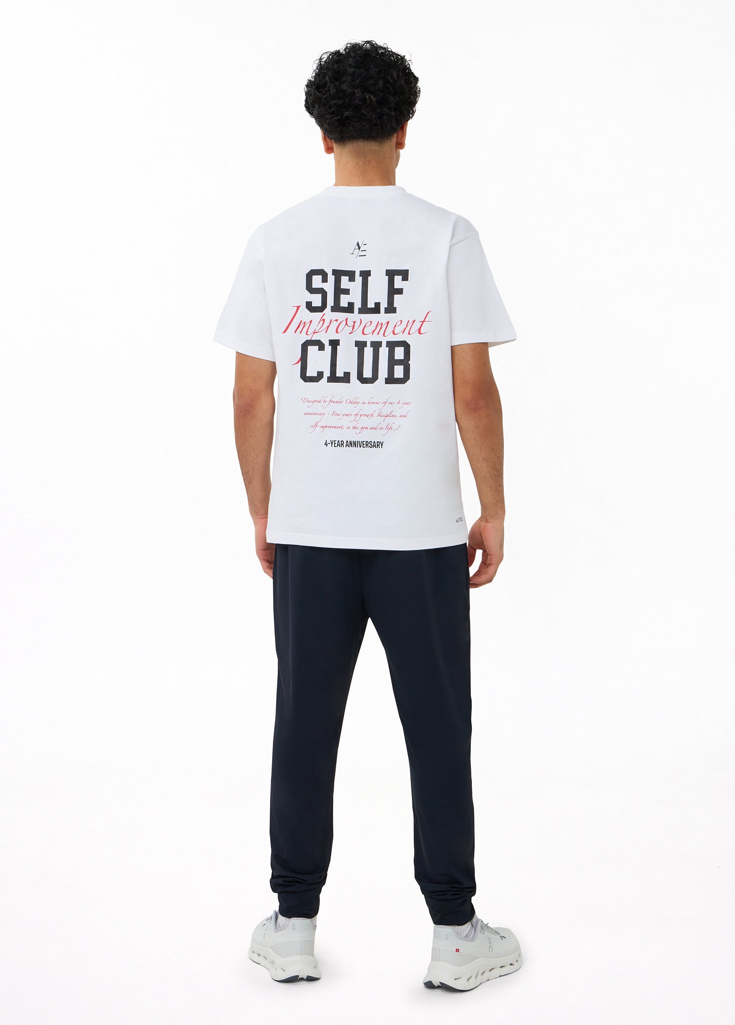 Oversized T Shirt White Red 4 Year Anniversary