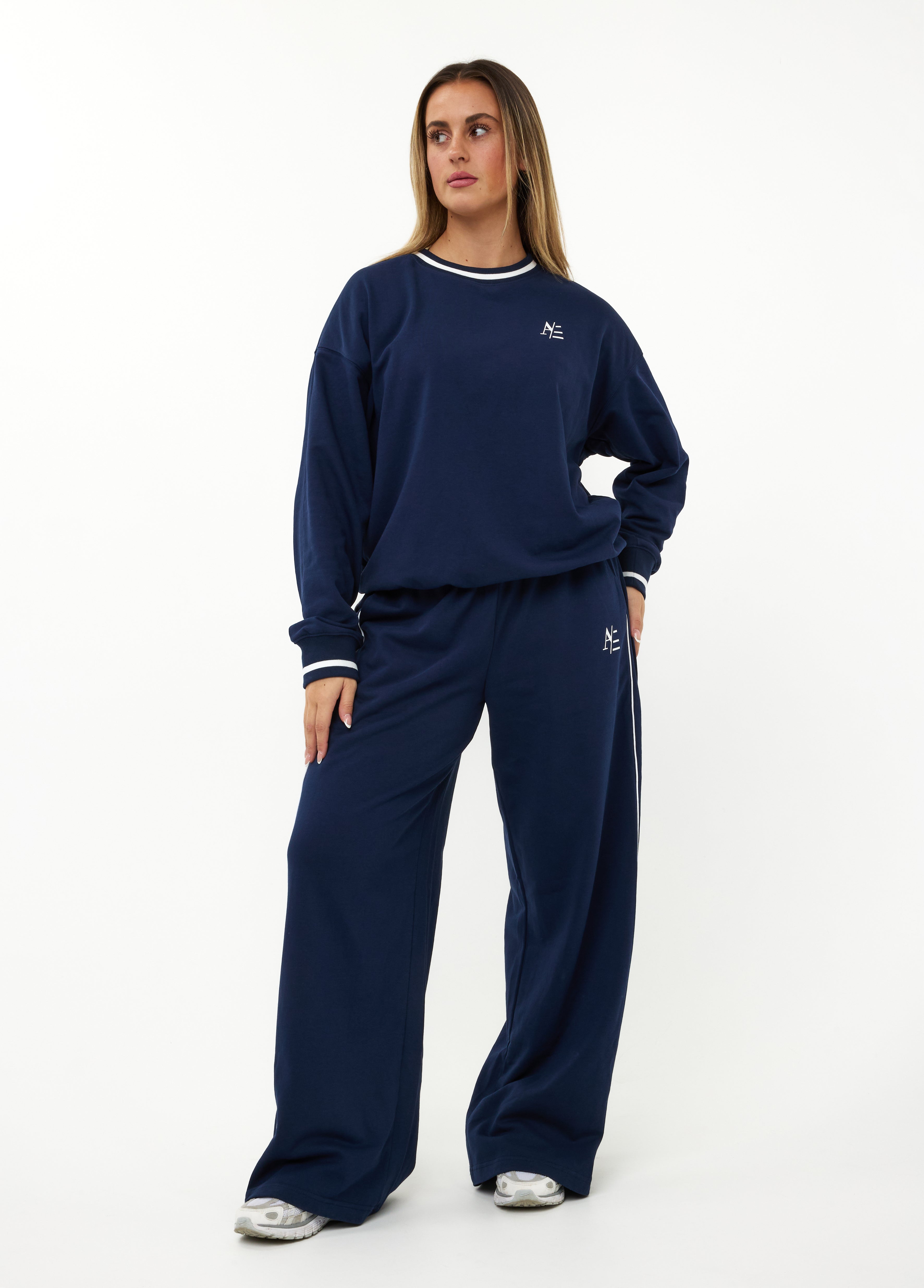 Ares Straight Leg Joggers Navy Blue