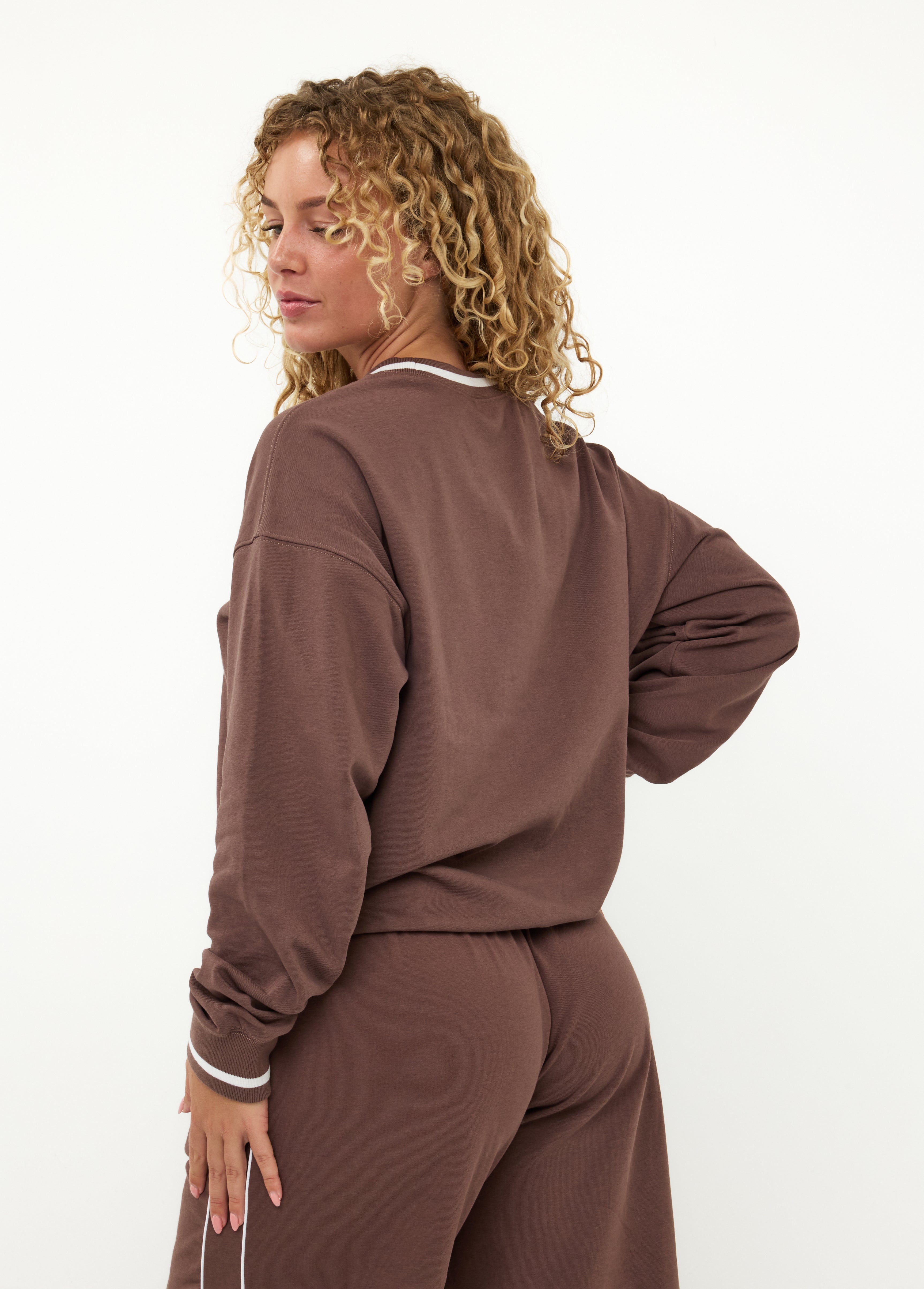 Ares Crewneck Top Mocha Brown