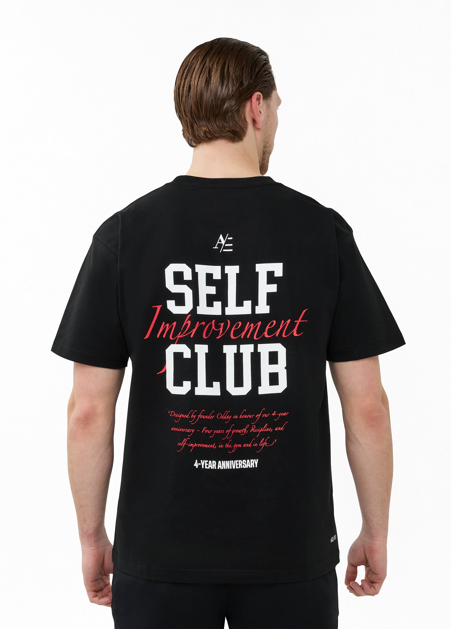 Oversized T Shirt Black Red 4 Year Anniversary